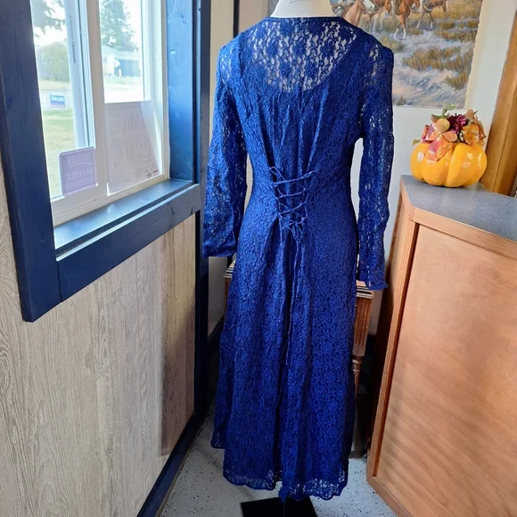 All That Jazz Vintage 1980s Lace Button Up Dress Size 9/10, Style#54244 - Picture 7 of 14